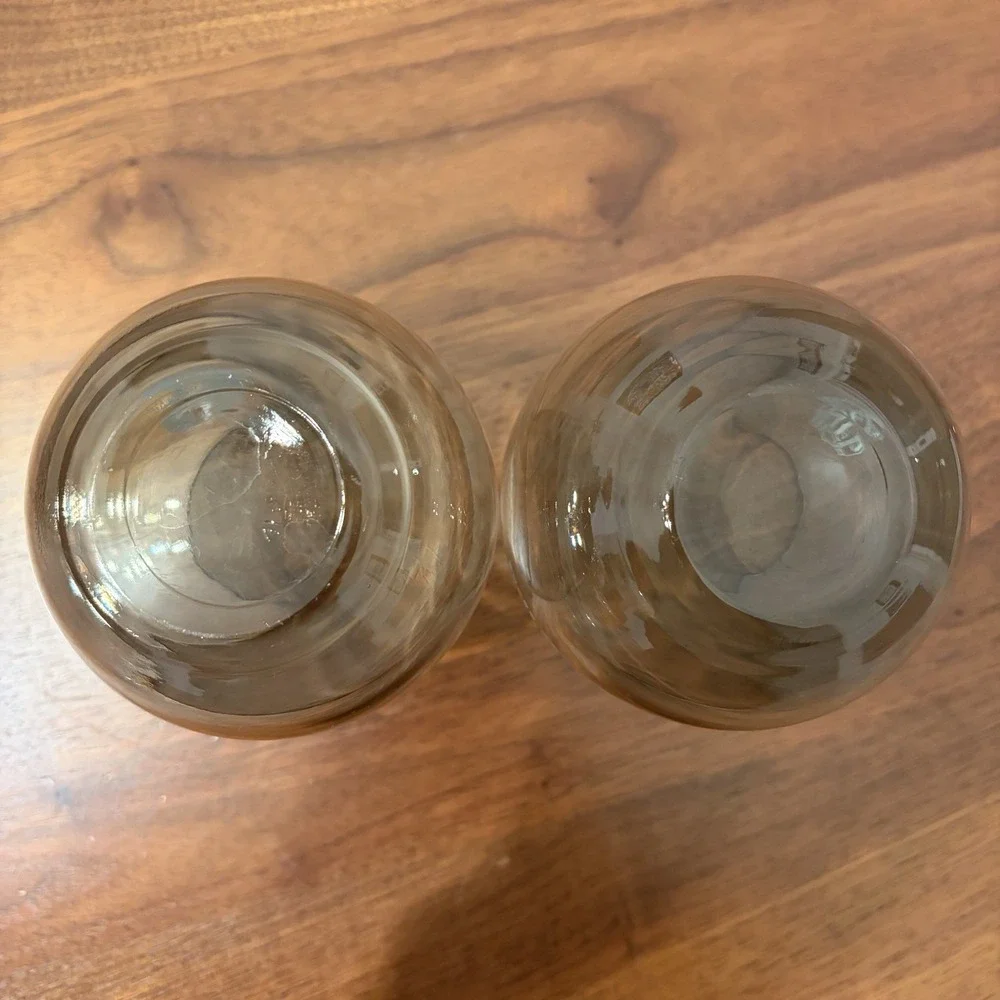 NFL Football Chicago BEARS Cocktail Whiskey Smoke Gray Glasses 12 oz Set Of 2
